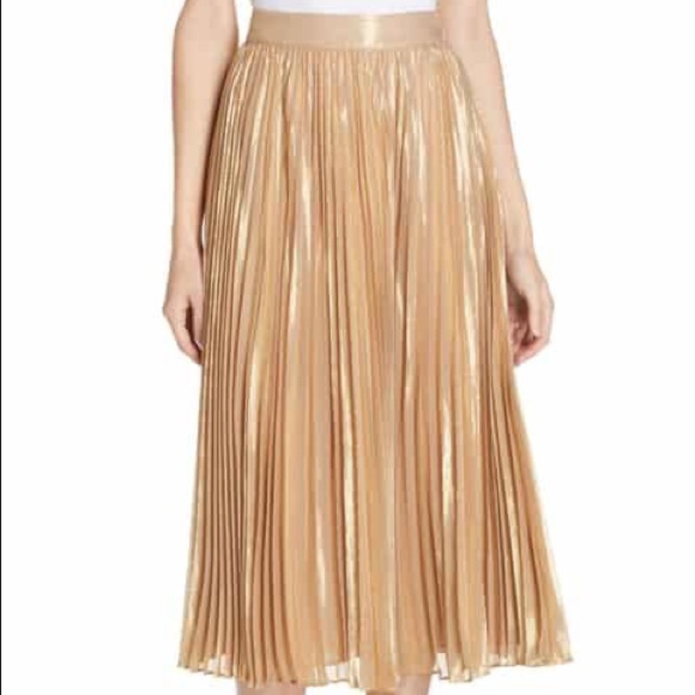 Kate Spade ♠️ gold metallic skirt